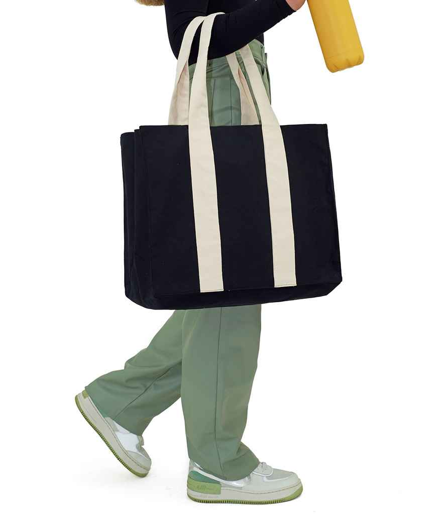 [BR202 NT/NT ONE] Brand Lab Canvas Wrap Tote Bag (Natural/Natural)
