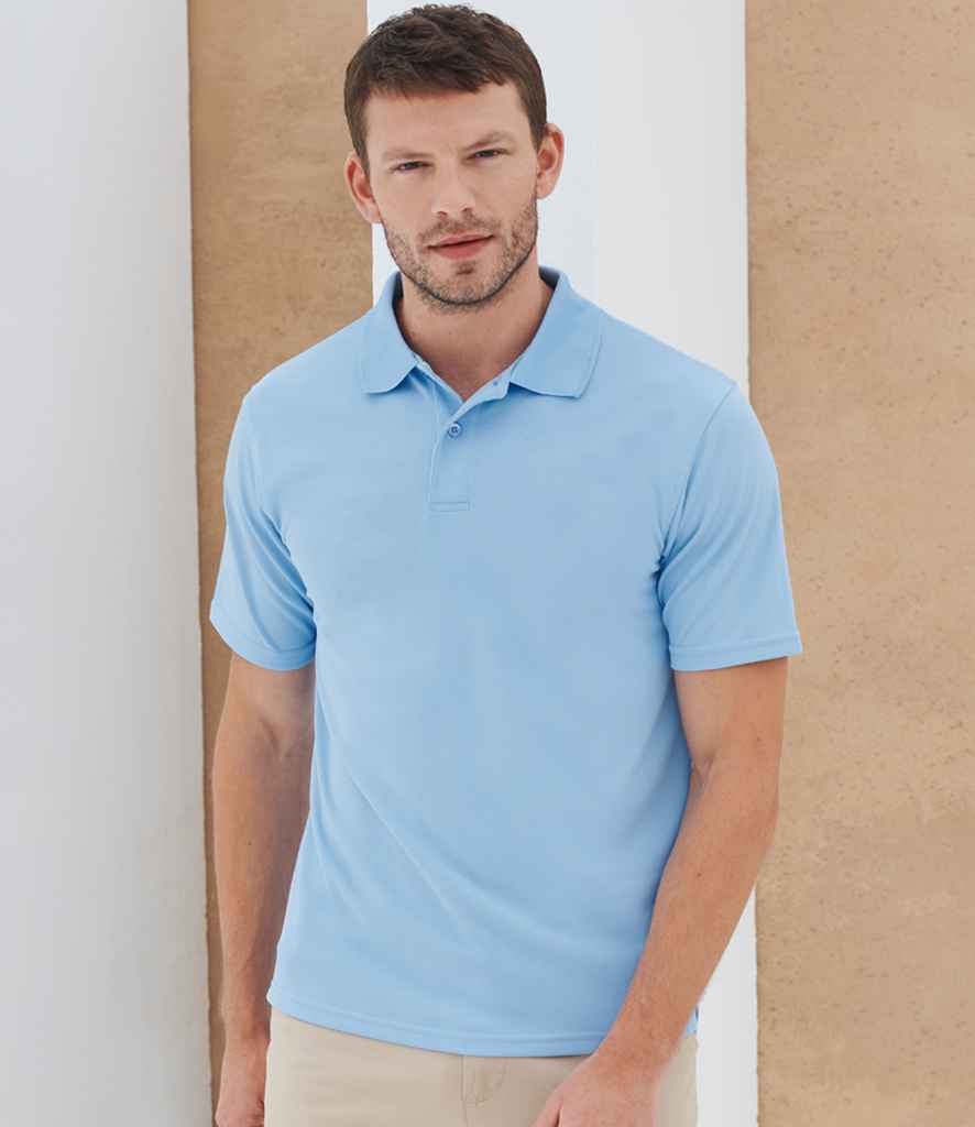 Henbury Coolplus® Wicking Piqué Polo Shirt (Turquoise Blue, XXS)
