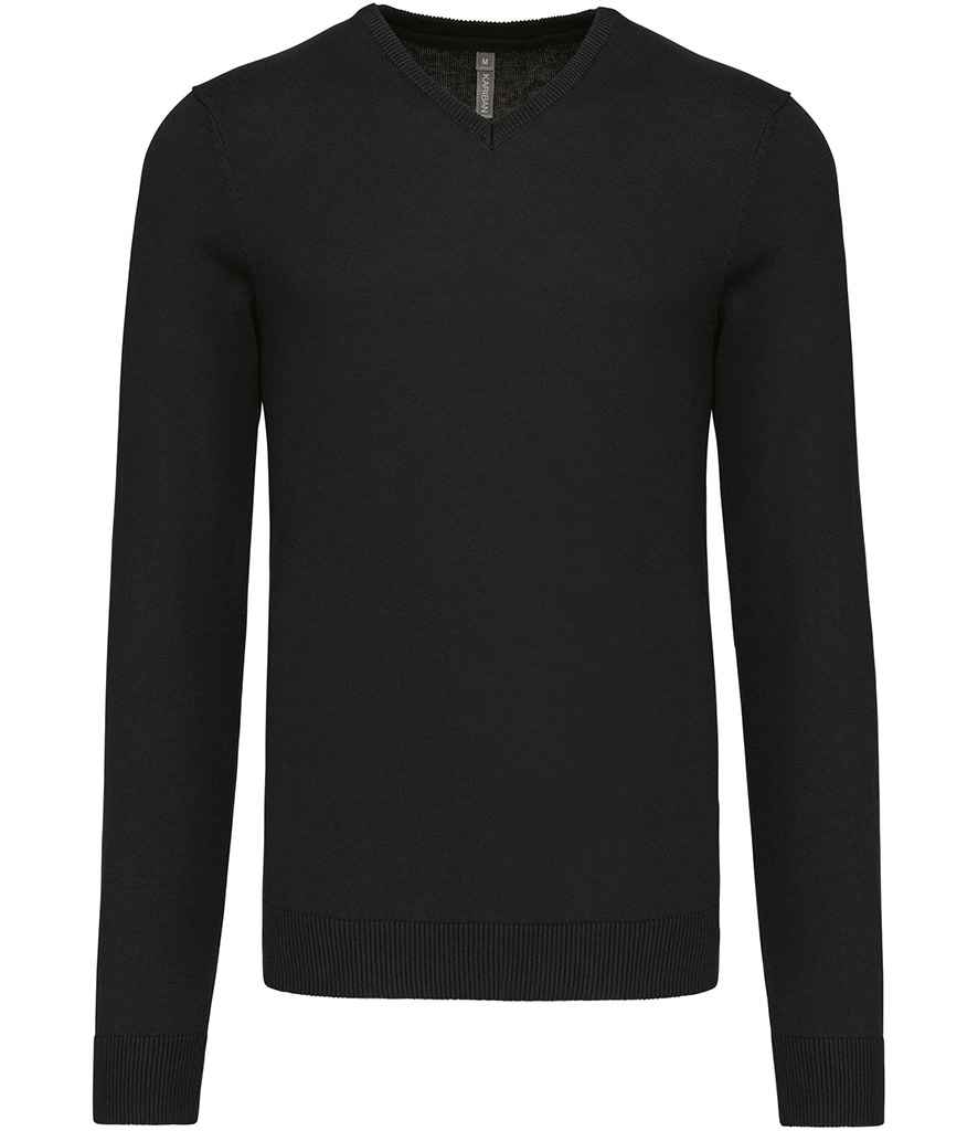 [KB965 DGY S] Kariban Cotton Acrylic V Neck Sweater (Dark Grey, S)