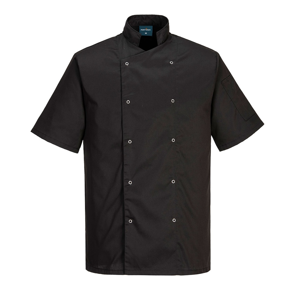 [C733BKRXS] Chef's Cumbria Jacket S/S (Black, XS)