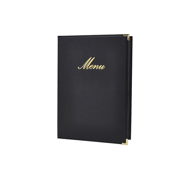 Classic A4 Menu Holder Black 4 Pages | Colbrook